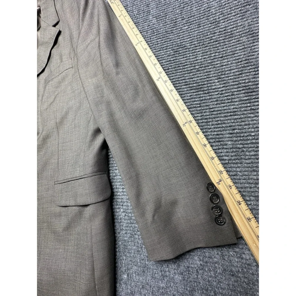 Stafford Blazer Mens 46R Brown Wool Sport Coat Classic‎ Fit Suit Jacket 3 Button